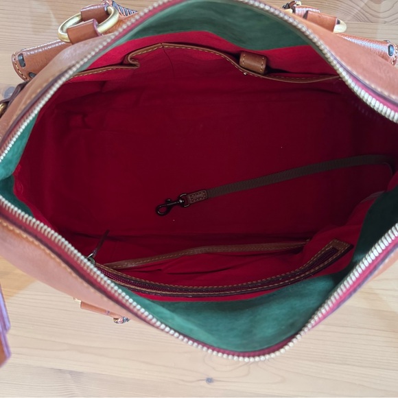 Dooney & Bourke Florentine Pocket Satchel - Natural Leather - Picture 11 of 12